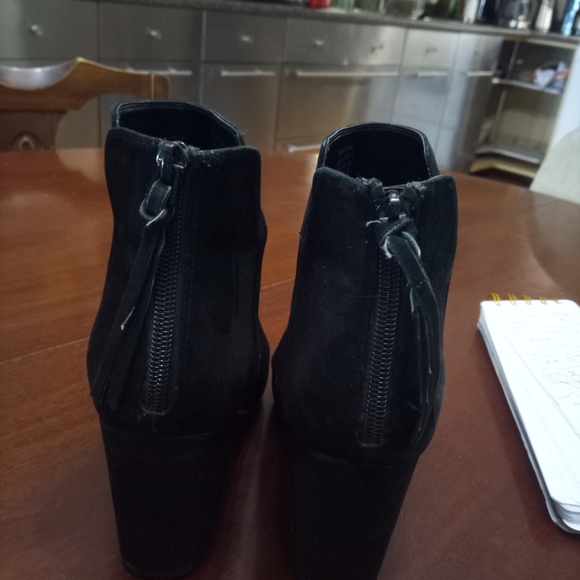 Aldo Black Suede Ankle Booties - Picture 3 of 6